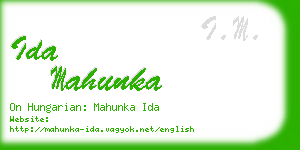 ida mahunka business card